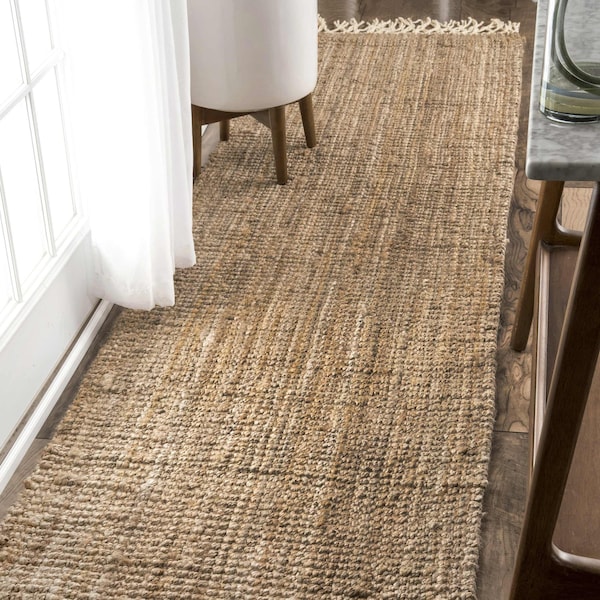 Nuloom Raleigh Farmhouse Jute Tasseled Area Rug 2ft 6in x 8ft NCNT24A-2608 - main